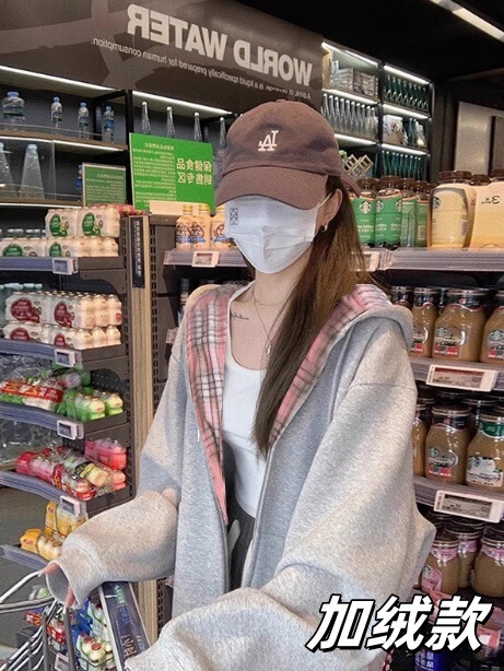 即墨卫衣连帽外套女秋2025新款爆款女装韩系早秋穿搭休闲显瘦上衣|undefined