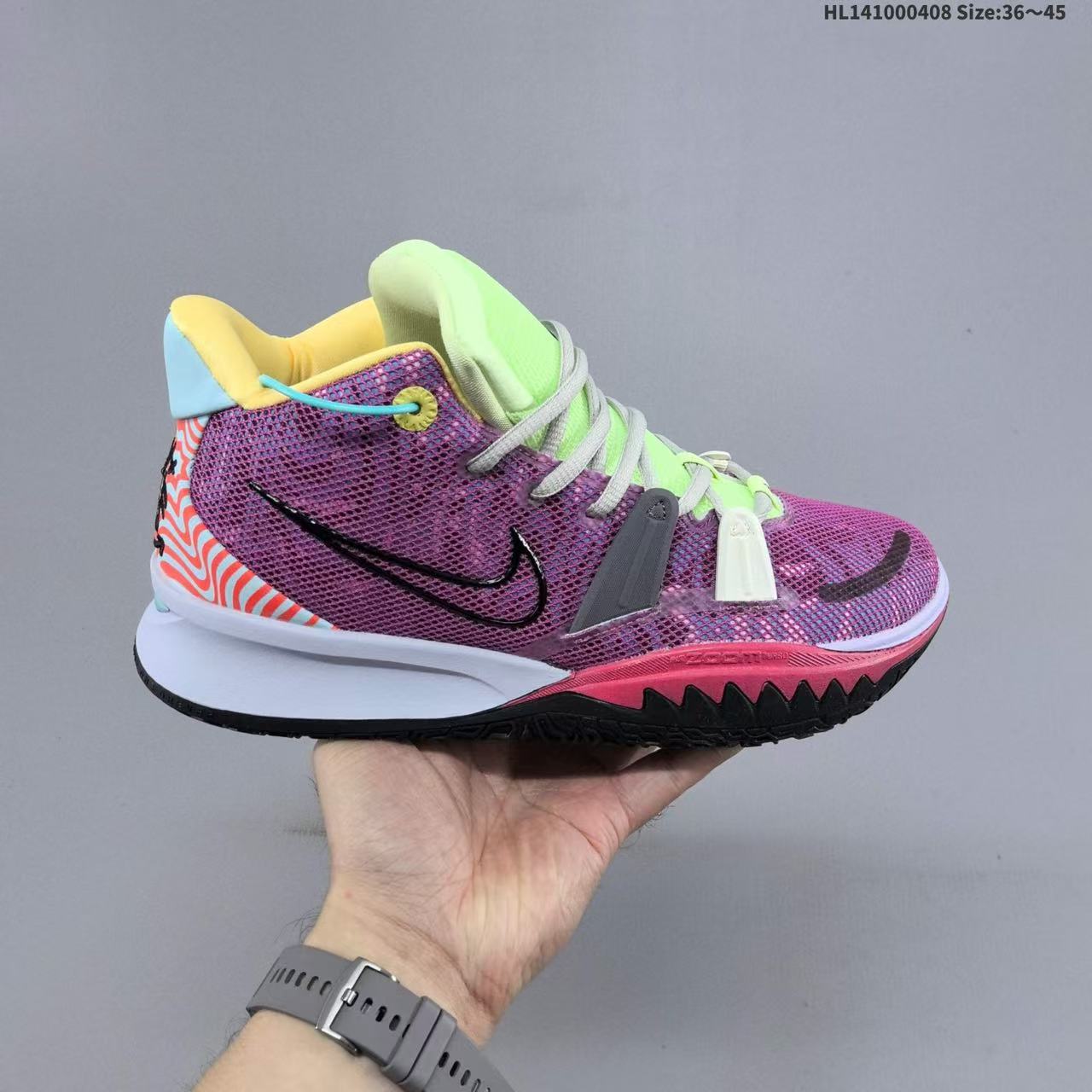Zapatillas de Baloncesto de Caña Media Kyrie 7, Cuero y Caucho, Transpirables, para Deporte image 16