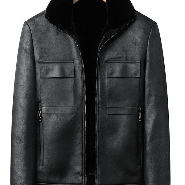 Winter jacket, velvet set, for middle-aged man