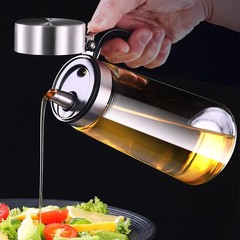 304 ステンレス鋼オイルポットキッチン家庭用容器ガラスオイルボトル酢ボトル漏れ防止オイルタンク醤油酢調味料ボトル
