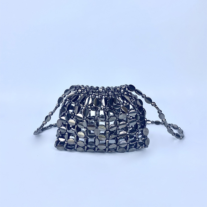 52g Weight Sequins Fashion Element Open Closure Type Single Shoulder Strap Strap Type Shoulder Bag Bags Type Holiday, Travel, Daily Occasion Acrylic Material Solid Color Pattern 2025 Spring and Summer Season Women's Gender Streetwear Style Dumpling Shape Shape Small Size Women's Small Arylic Solid Color Streetwear Sequins Dumpling Shape Open Shoulder Bag 10
