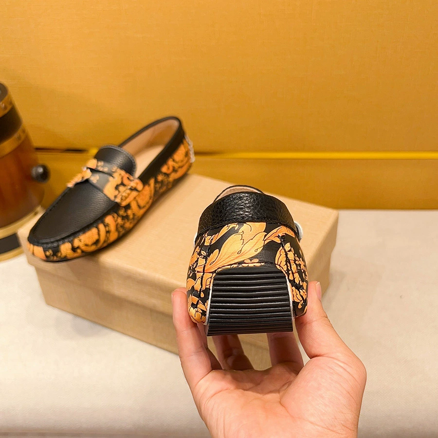 Yaxuan европейские лоферы из натуральной кожи, мужские повседневные туфли без шнуровки, деловые модные туфли без шнуровки с принтом