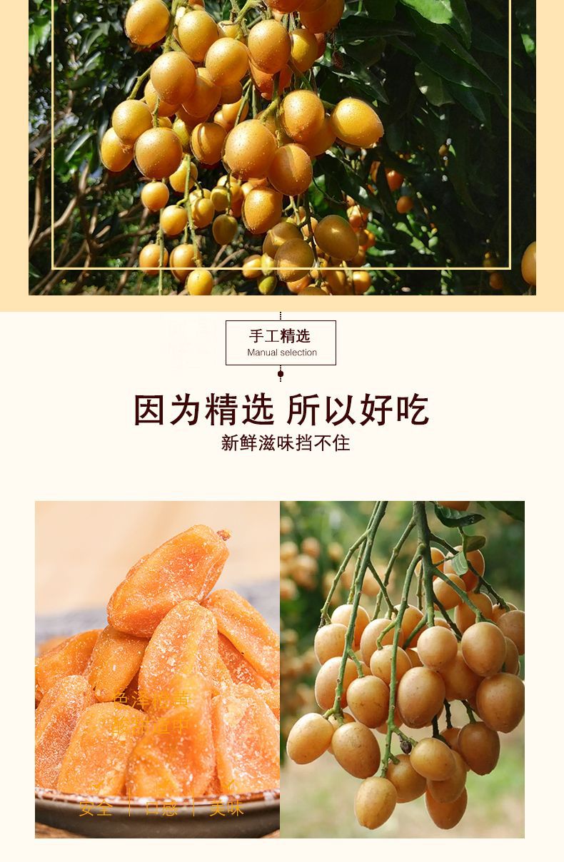 Bamboo Salt Wampee Dried Fruit Snack Huang Pi Gan Ready to Eat 150g Jar specifications