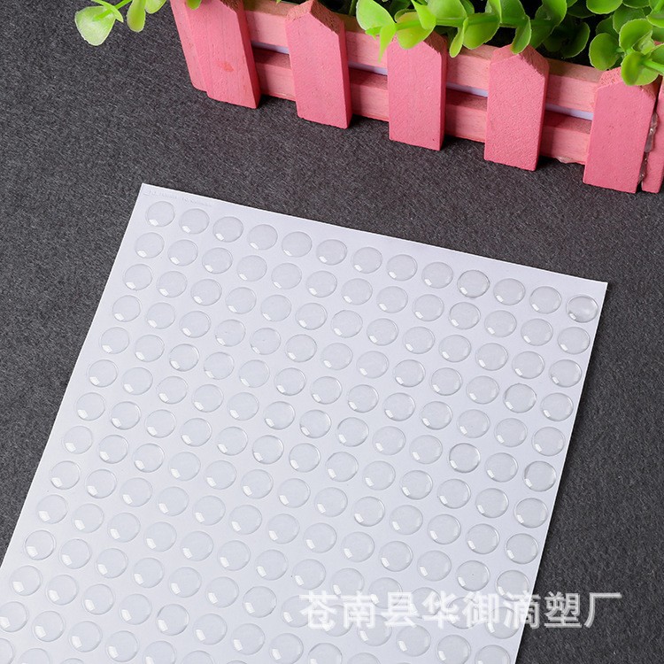 现货透明滴胶标贴水晶滴塑标签PET透明不干胶封口贴 3D立体滴胶贴