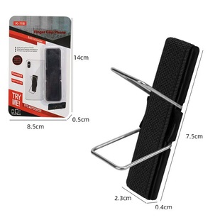 Mobile Phone Back Sticker with One-Hand Operation Anti-Fall Fixed Metal Buckle Support Frame with Tight Elastic Tablet Anti-Slip Strap