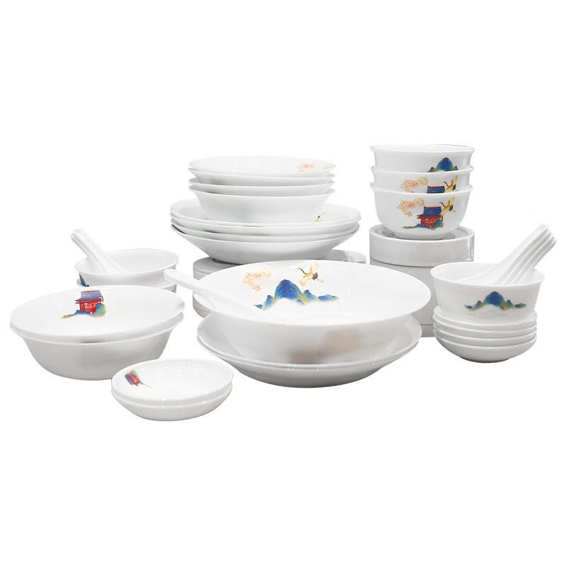 Corelle Brands Corning Ice Exquisite Sheng Shiminghe Series Tableware 32-piece Set