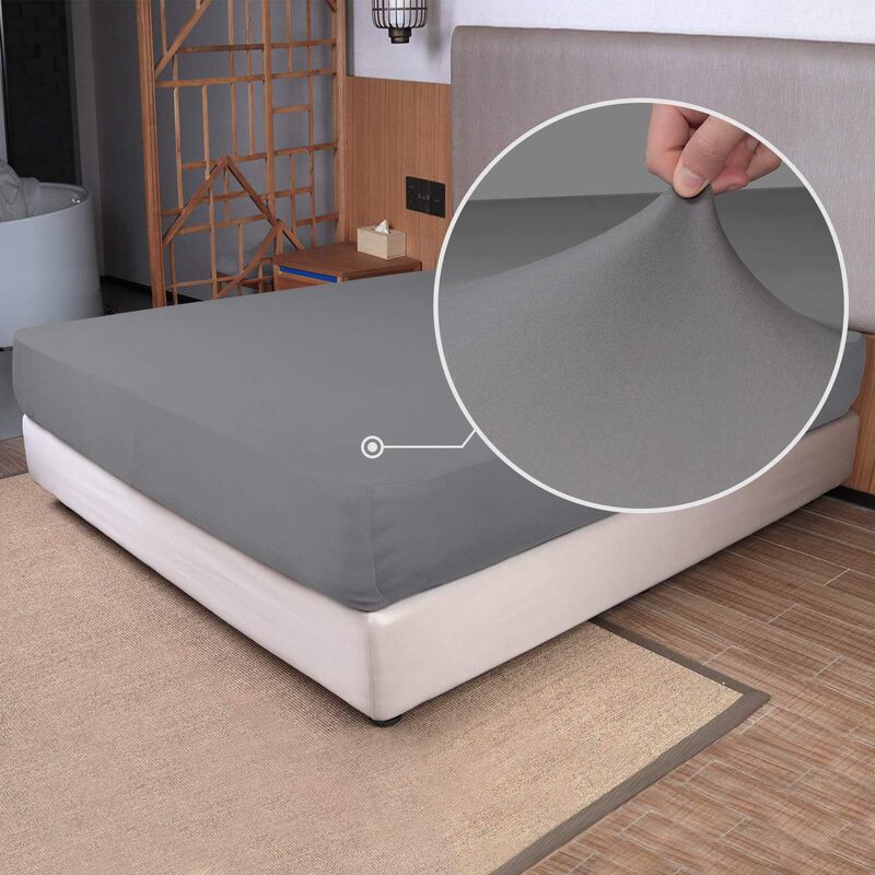 Solid Color Fitted Sheet Four-Piece Set Amazon Export Pillowcase Bedding Cross-Border Mattress Fitted Sheet Solid Color Fitted Sheet Four-Piece Set Amazon Export Pillowcase Bedding Cross-Border Mattress Fitted Sheet