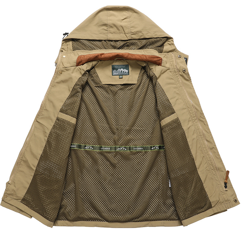 2024 primavera nueva chaqueta delgada americana hombre suelta a prueba de viento chaqueta deportiva de herramientas chaqueta de vestir casual abrigo
