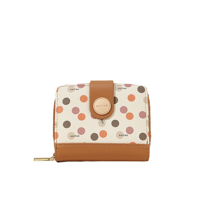 Nueva billetera de mujer corta bolsa de tarjetas de color sólido2024 mujeres de alto nivel sentido transfronterizo cremallera fuente de bolso de cambio fabricantes