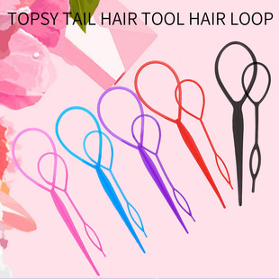 Hair Curler Hair Pull Needle Portable Pattern Hair Pull Needle Magic Hair Piercer 2 Piece Set Pattern Hair Curler/Hair Curling Tool