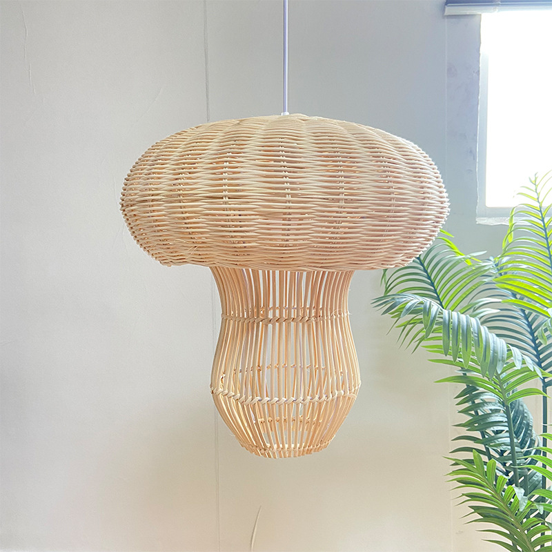 Pantalla de ratán creativa, sala de estar japonesa retro, comedor, dormitorio, restaurante de olla caliente, casa de familia, supermercado, lámpara de araña del sudeste asiático