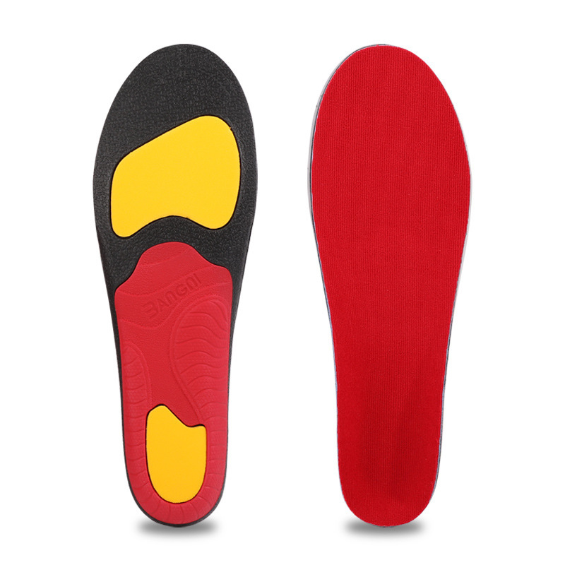 Soporte de arco plantilla deportiva hombres y mujeres absorción de choque transpirable absorción de sudor desodorante pie plano corrección de luz plantilla deportiva cómoda