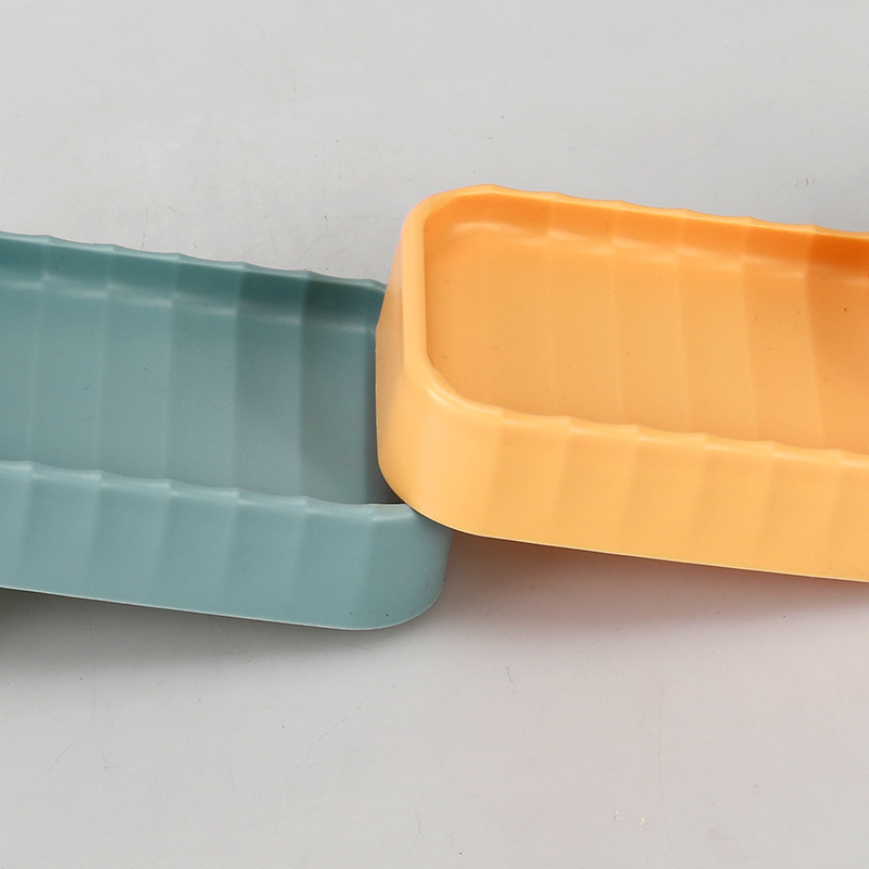 Patrón de onda caja de jabón de color sólido titular de jabón grasa caja de jabón de alta gama drenaje caja de jabón higiénico sin perforar