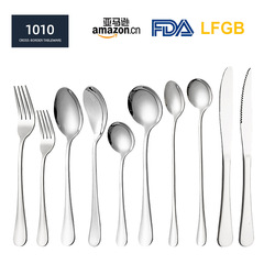 1010ステンレス食器洋食ステーキナイフフォークスプーンセットホテル用品スプーンコーヒー攪拌スプーン果物フォーク