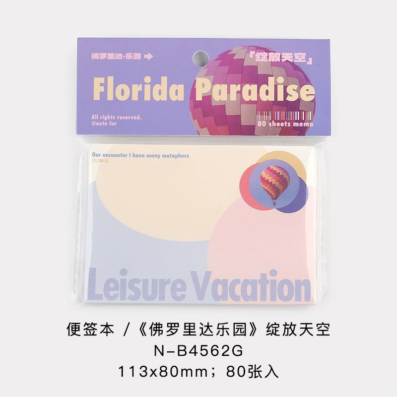 Заметка к подписанному «Florida Paradise» американский легкий ретро INS постер рукописный учет заметок