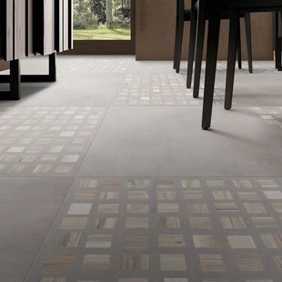 Internet Celebrity Retro Wood Grain Small Plaid Square Tiles Living Room Antique Tiles Balcony Kitchen Bathroom Wall Non-Slip Floor Tiles