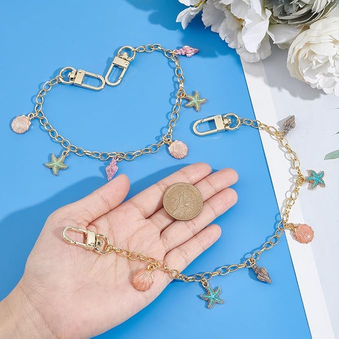 バッグペンダント、金属装飾、ポータブルチェーン、イチゴの花のリボンバッグチェーン、ファッショナブルで多用途なバッグアクセサリー|undefined