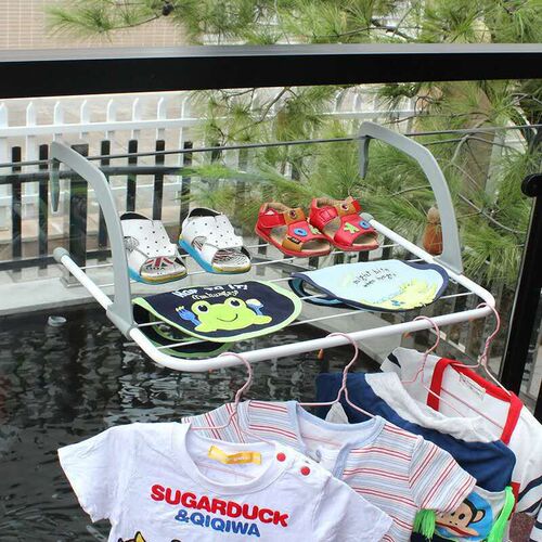 Foldable storage radiator clothes drying rack balcony bathroom window sill towel rack outdoor folding clothes drying rack