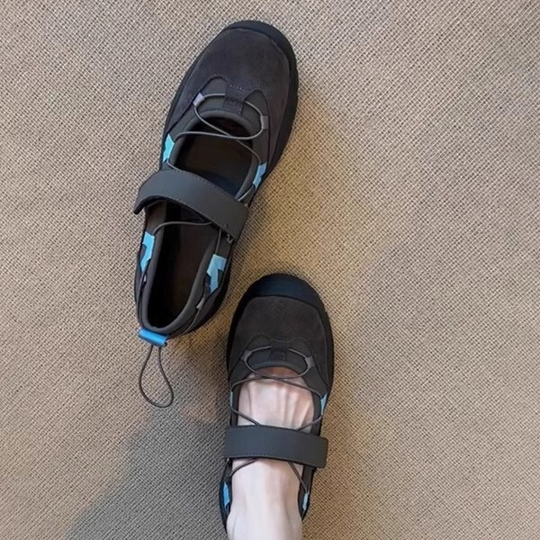 牛皮版真皮新款韩版复古百搭玛丽珍鞋女厚底单鞋休闲芭蕾运动鞋子|undefined
