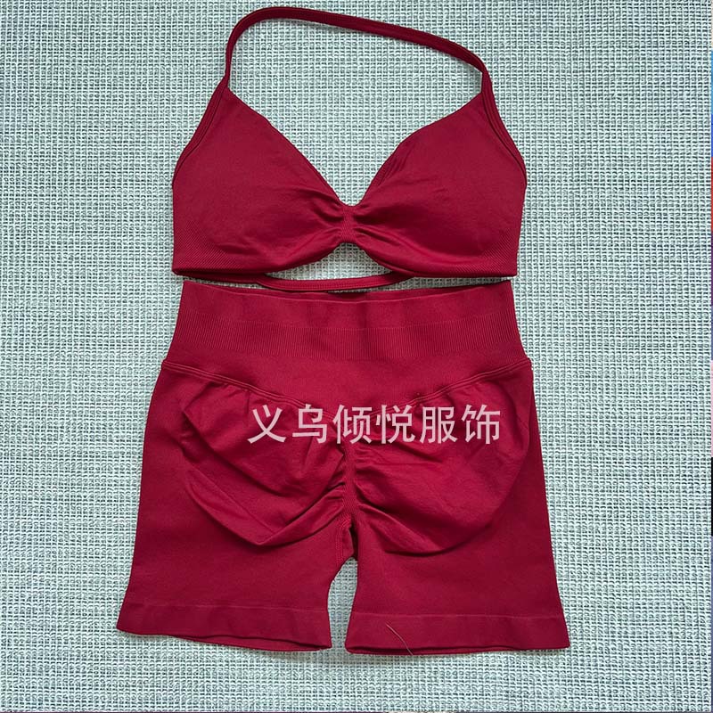 AliExpress venta caliente DFYNE nuevo fitness yoga traje deportivo chaleco halter sujetador pantalones cortos traje mujer