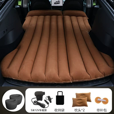 Car Inflatable Bed, Suv Trunk – Vehicle-mounted inflatable bed - brown-tesla-model-y-with-512m-v-car-pump-round-stanchion