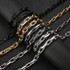 Fashionable trend necklace stainless steel, universal long accessory, chain, bracelet, set, Japanese and Korean, simple and elegant design