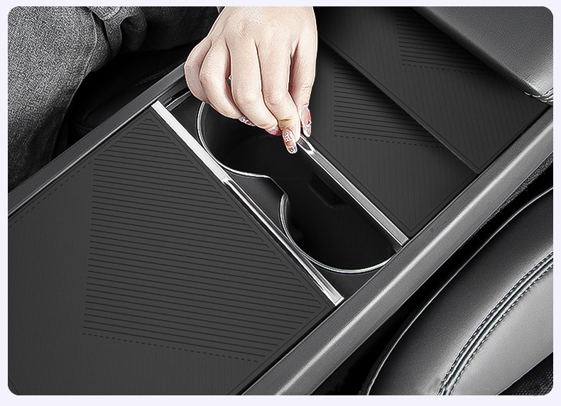 Suitable for Tesla's New Version of Model Y/3 Central Control Silicone Pad, Electrostatic Adsorption Panel Sticker, Decorative Accessories for Car Use