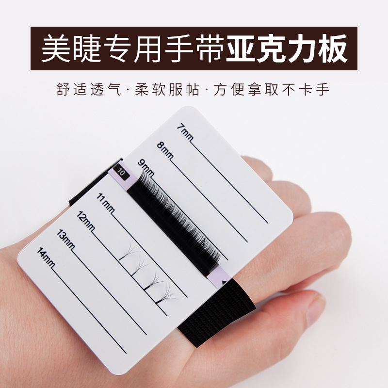 Injerto de pestañas de acrílico tablero de pestañas portátil simple pestaña correa de mano floración pelo tomando Mesa tablero de pestañas