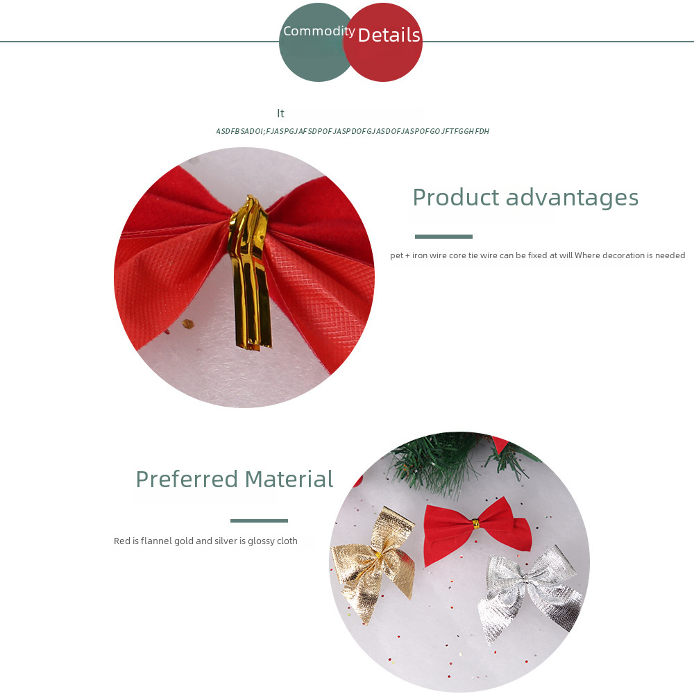 Christmas Decoration Bows Red And Gold Christmas Tree Pendants_voghion.com