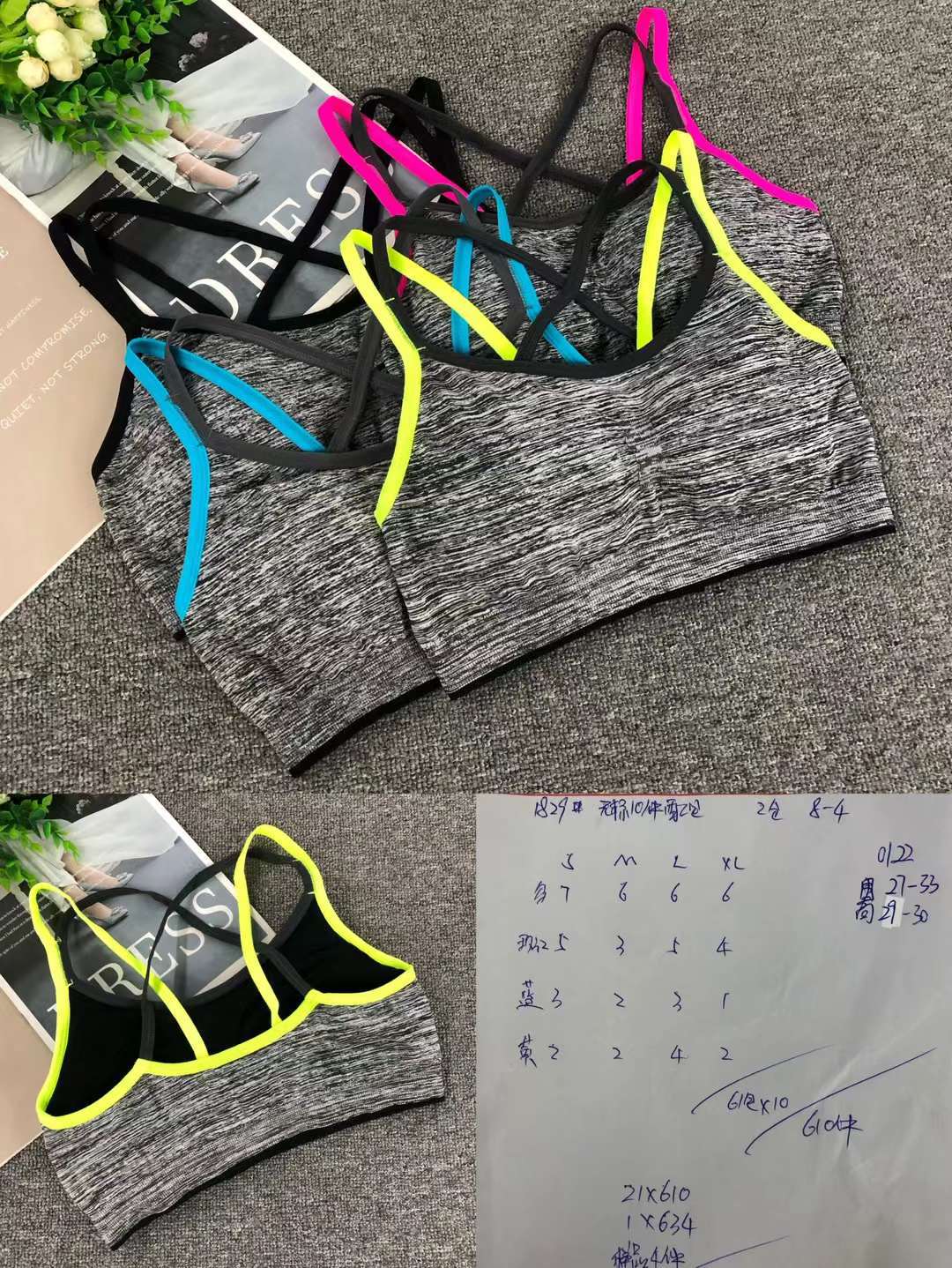 Nueva inconsútil alto elástico belleza de alta calidad las mujeres chaleco inalámbrico yoga sujetador ropa interior deportiva al por mayor