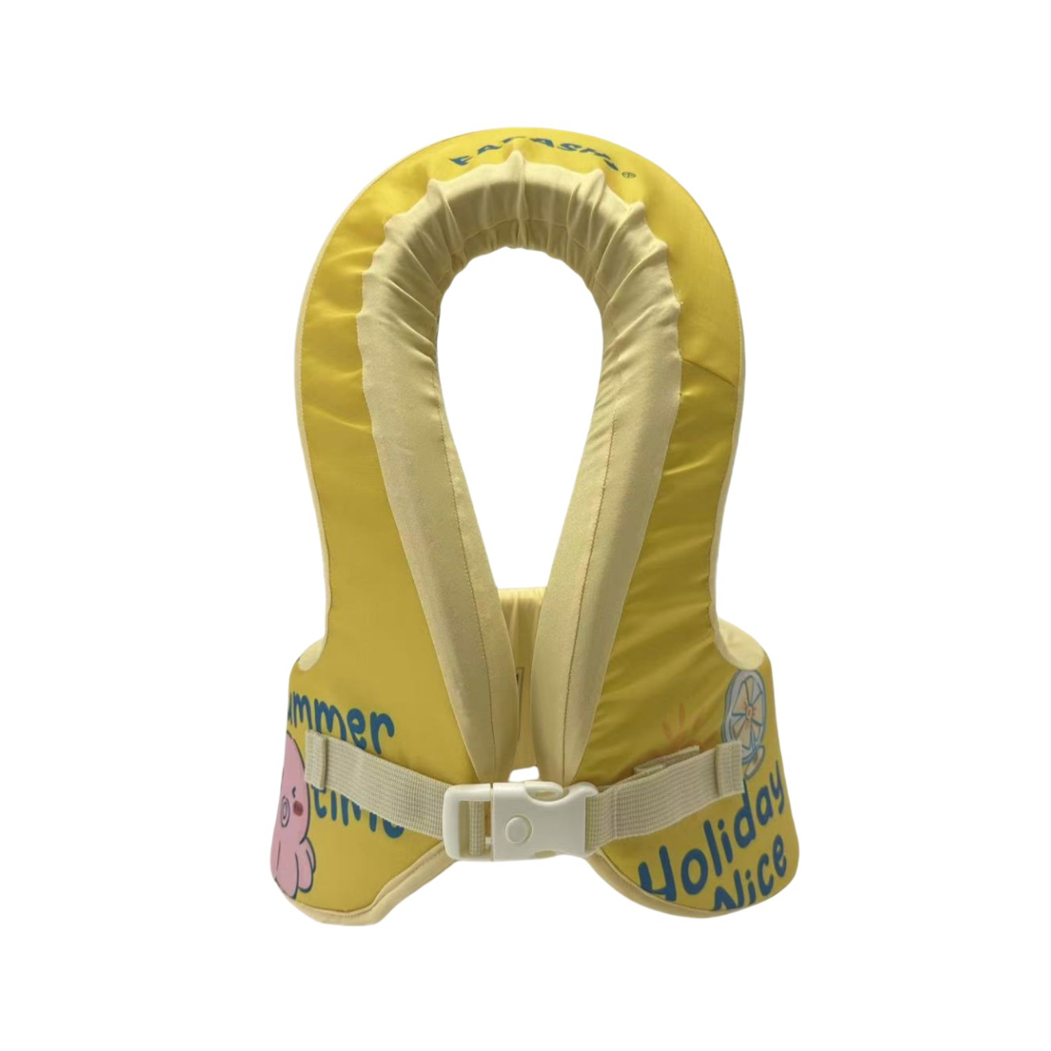 跨境热销便携式儿童浮力背心防溺水免充气游泳NBR记忆棉脖圈