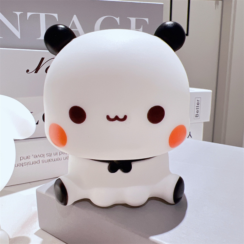 クロスボーダークリエイティブデスクトップ装飾品、3段階調整可能なソフトライトライト、Xiaoxin Xiaobaiビニールナイトライト、ベッドサイド装飾品|undefined