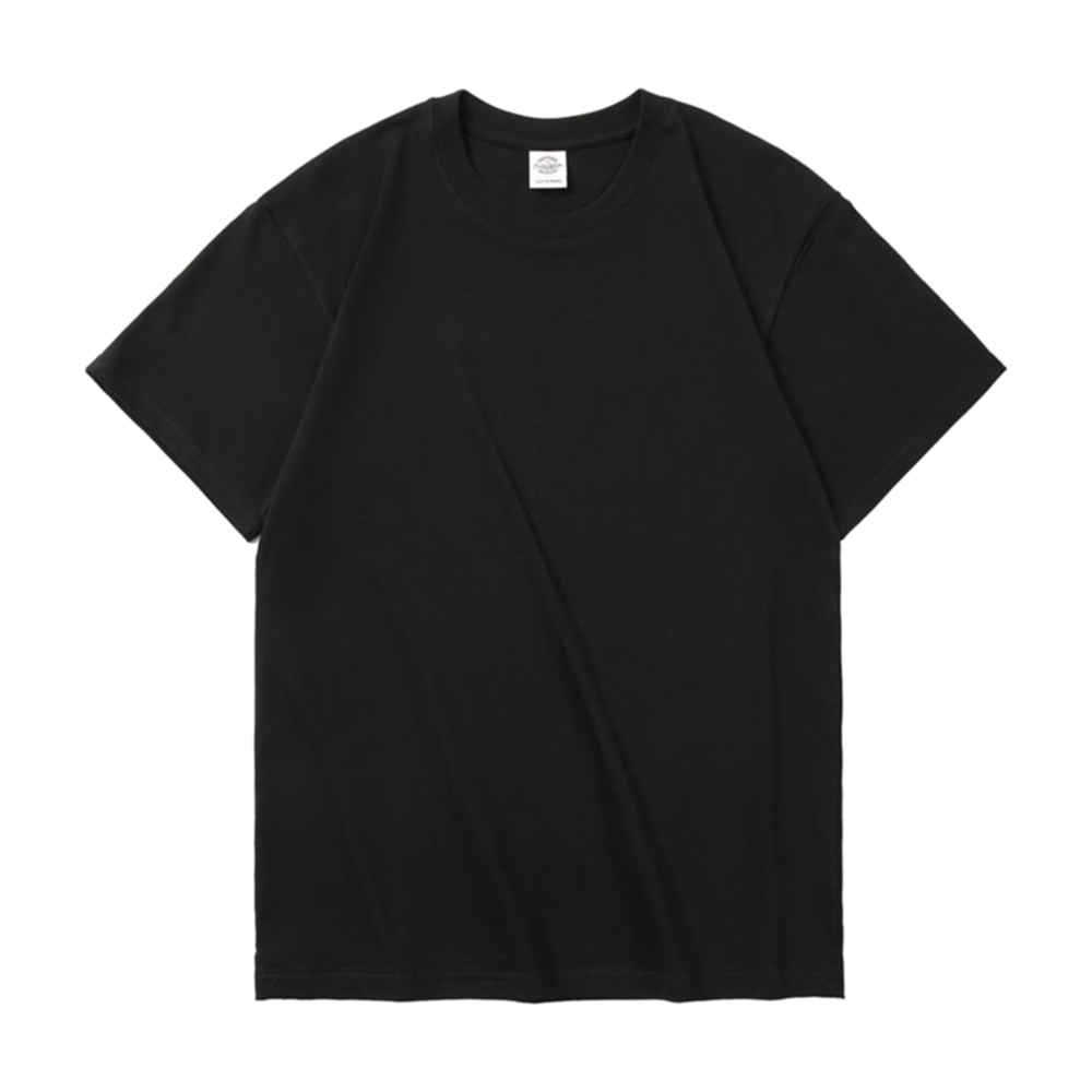 新型AG230g高密度厚手ラウンドネック半袖Tシャツ メンズ 純綿 無地 広告用シャツ 卸売 ロゴ印刷対応