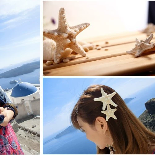 Внешняя торговля экспортные украшения натуральная настоящая Морская звезда шпилька ручной работы боковой зажим Утконос зажим цельная доставка случайный размер