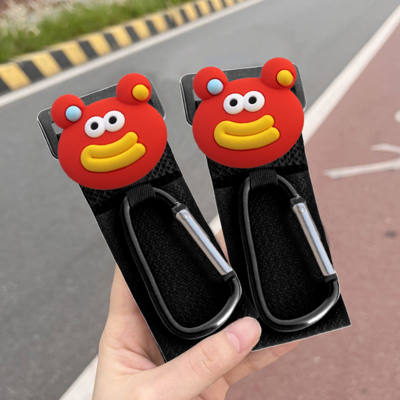 Cerradura de gancho de coche eléctrico frontal universal sin perforaciones lindo divertido de dibujos animados multifunción bicicleta bolso pesado
