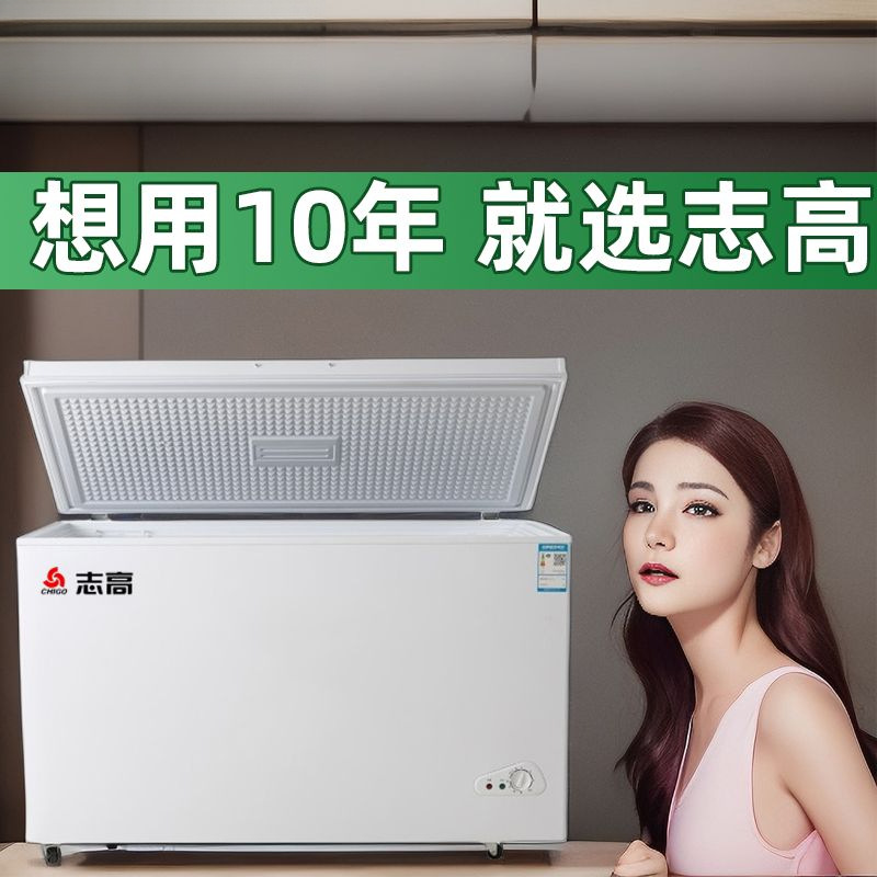 Single-Door Single-Temperature Large-Capacity Freezer Household Energy-Saving Freezer Ice Cream Refrigerator Commercial Quick-Freezing Freezer Cross-Border