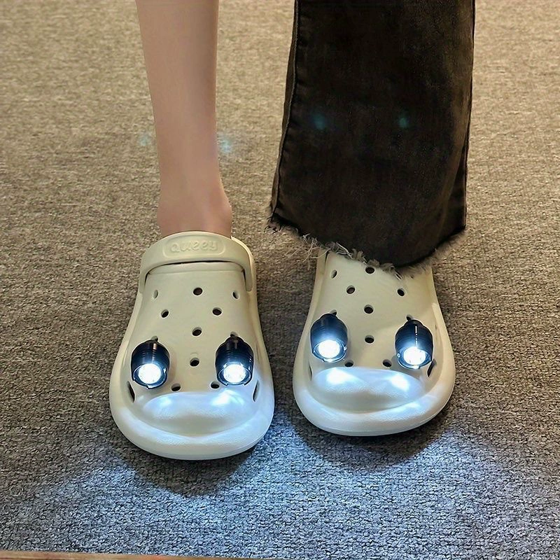 Новая обувь с лампой для женщин летом в помещении толстая подошва нескользкие дышащие тапочки на открытом воздухе пара мужская и женская пляжная обувь