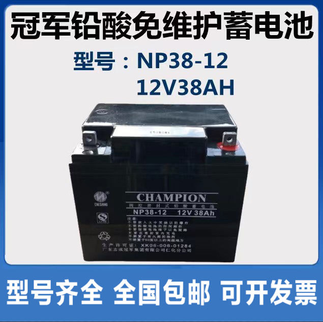 CHAMPION蓄电池NP38-12 12V38AH UPS EPS直流屏消防应急电源