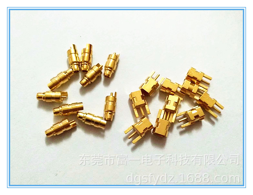 厂家直销舒尔MMCX耳机插针 母座  镀金舒尔耳机插头插座