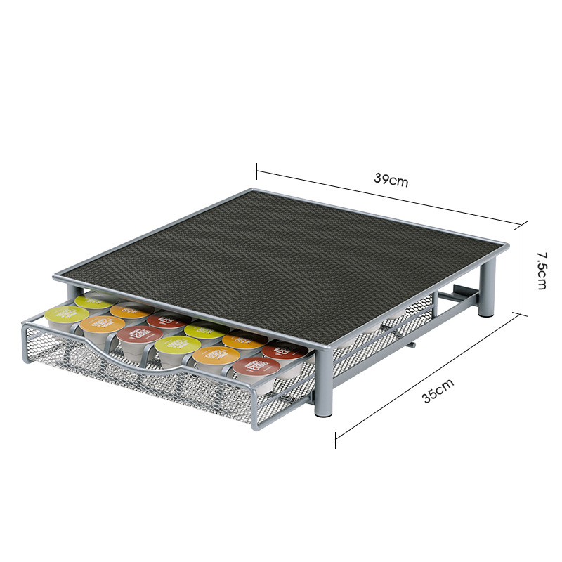 Organizador metálico de cápsulas de café Dolce Gusto, diseño de cajón creativo, soporte elegante para cocina o cafetería