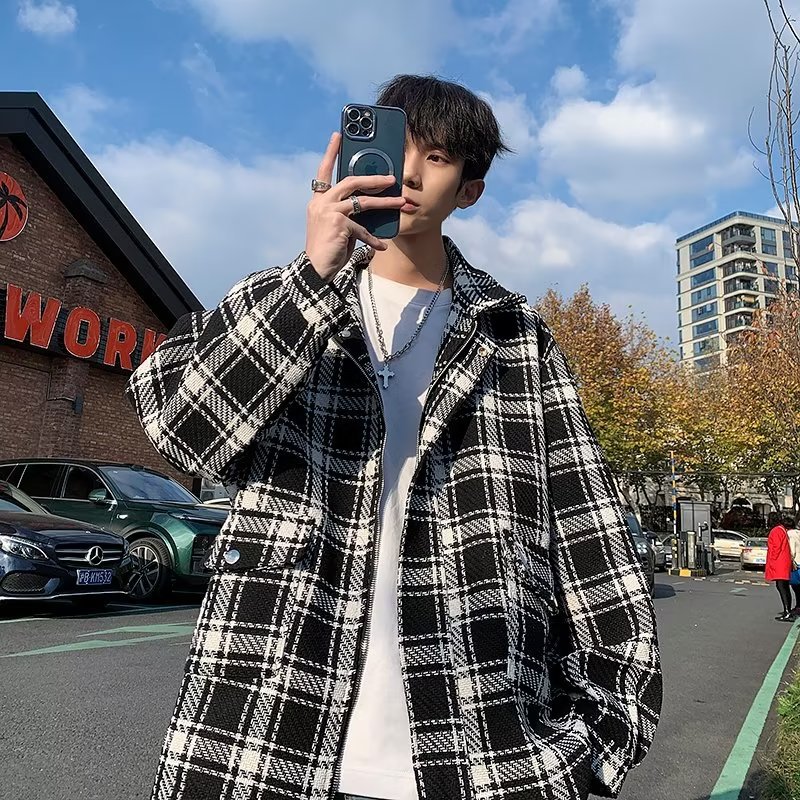 2024 Primavera y otoño Chaqueta guapa Hombre ins High Street Trendy Marca Hong Kong Estilo japonés Harajuku Chaqueta suelta de moda coreana