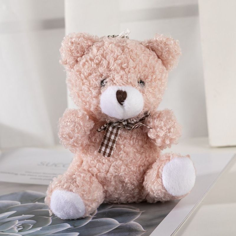Celebridad en línea lindo pequeño oso colgante de peluche muñeca oso muñeca pequeña bolsa de muñeca accesorios llavero femenino