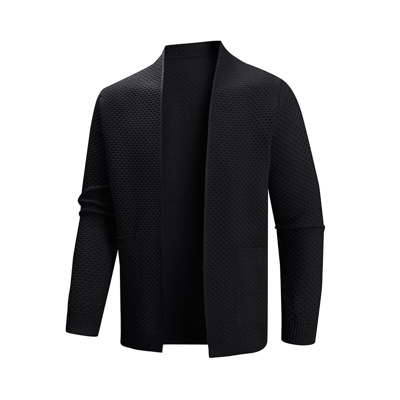 Men's Clothing Men's Fashion Knit Sweater Cardigan - Stylish Casual Open Front Pullover For Youth (Grey, Black, Khaki, Navy, Brown) - Sizes M To 3XL_voghion.com