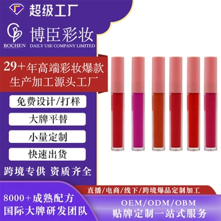 跨境防水不沾杯唇釉显色持久唇部彩妆唇彩细闪液体口红批发