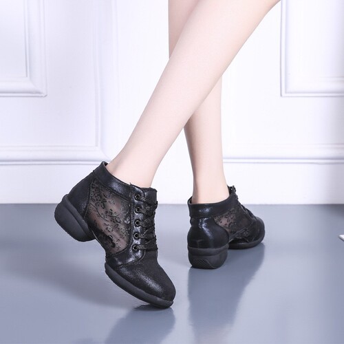 Meidemei's new spring and summer dance shoes for women, mesh breathable dance shoes, square dance shoes, hollow soft-soled dance shoes