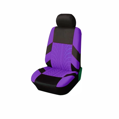 Detachable Headrest and Front and Rear — Universal seat cover - purple-single-seat