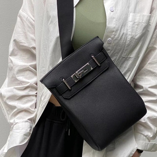 2025 New Kelly Bag Unisex Chest Bag High Quality First Layer Cowhide Shoulder Crossbody Commuter Bag Waist Bag for Women