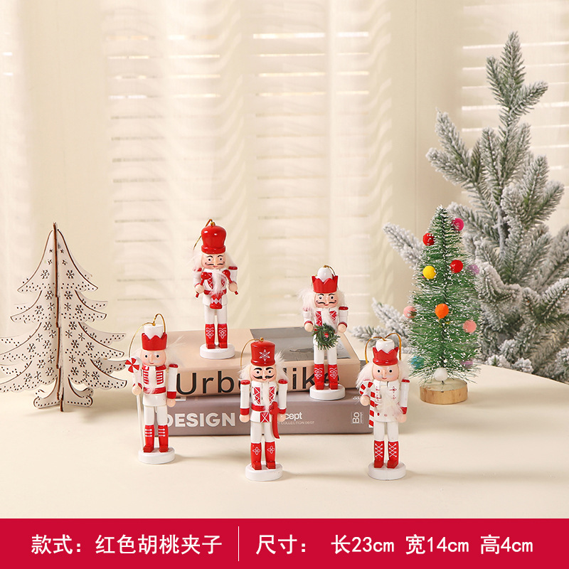 Cascanueces de madera de 12 cm, muñeco soldado, decoración navideña para escritorio y ventana, adorno y regalo de Navidad