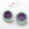 Brand children's sunglasses, sun protection cream suitable for photo sessions, flowered, UF-protection