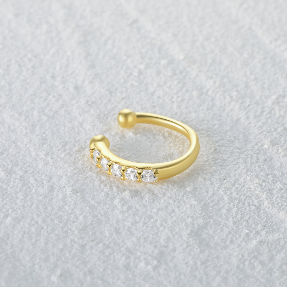 2g Weight Nose Ring Classification 1 Piece Quantity Daily, Street Occasion 925 Sterling Silver Material Star, Moon Pattern Women's Gender Plating Design Simple Style Style 1 Piece Nose Rings & Studs Simple Style Star Moon 925 Sterling Silver Plating 18